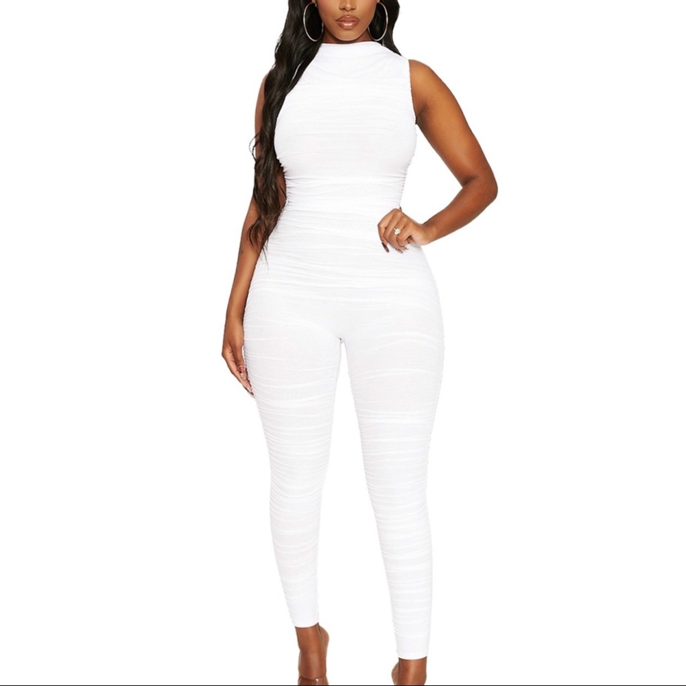 NAKED WARDROBE Ruched Jumpsuit